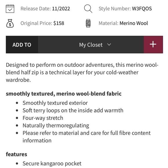 Lululemon Engineered Warmth Half Zip - Size 2 - Picture 7 of 7